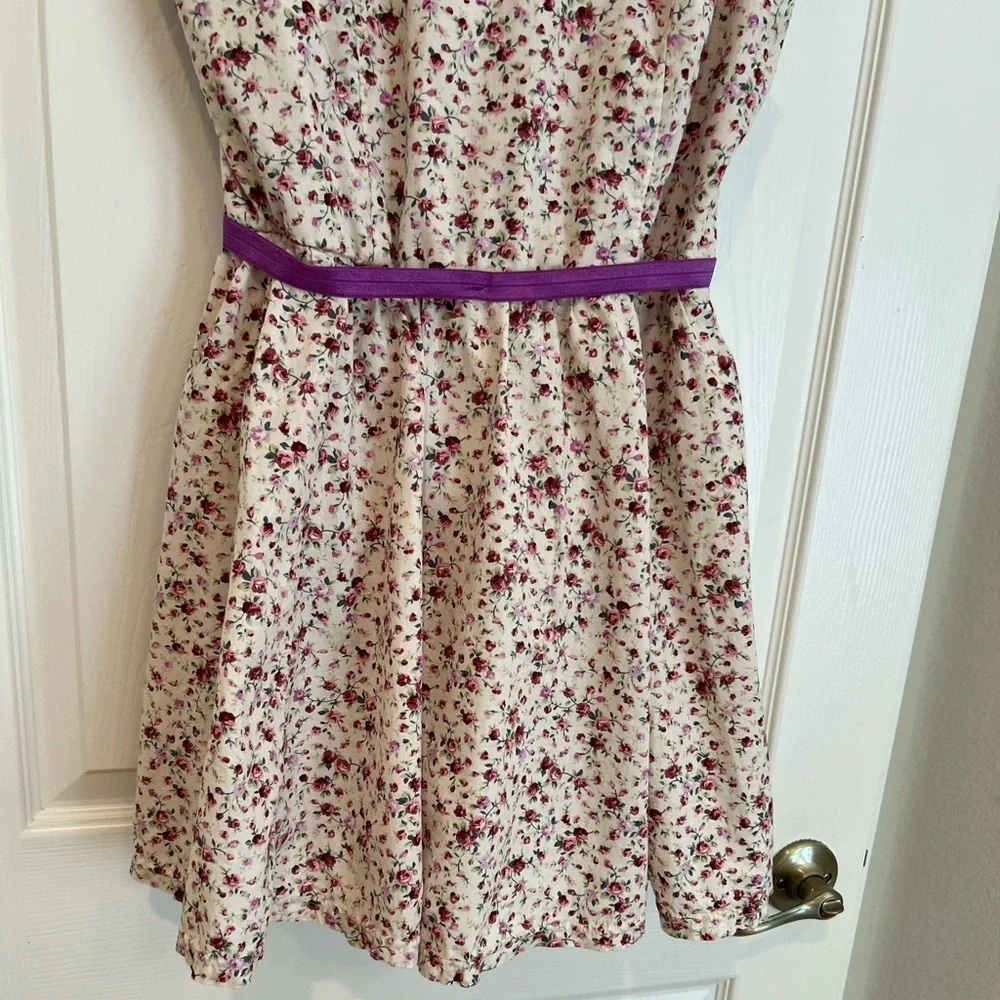Weissman White Roses Floral Dance Costume Dress